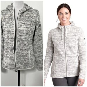 Kuhl Ascendyr Fleece Hoody Women’s Medium Mist Color Zip Pockets EUC Soft
